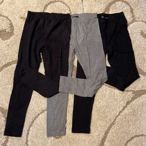 Pink Velvet 3 pair Girls Leggings Sz 7/8